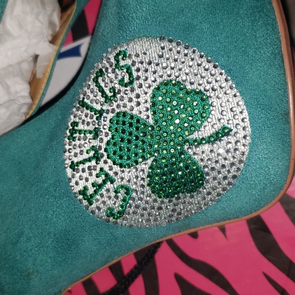 NBA Boston Celtics Basketball Stilettos Pumps Heels Green 6 NEW Box 36.5 Cuce - Picture 9 of 10